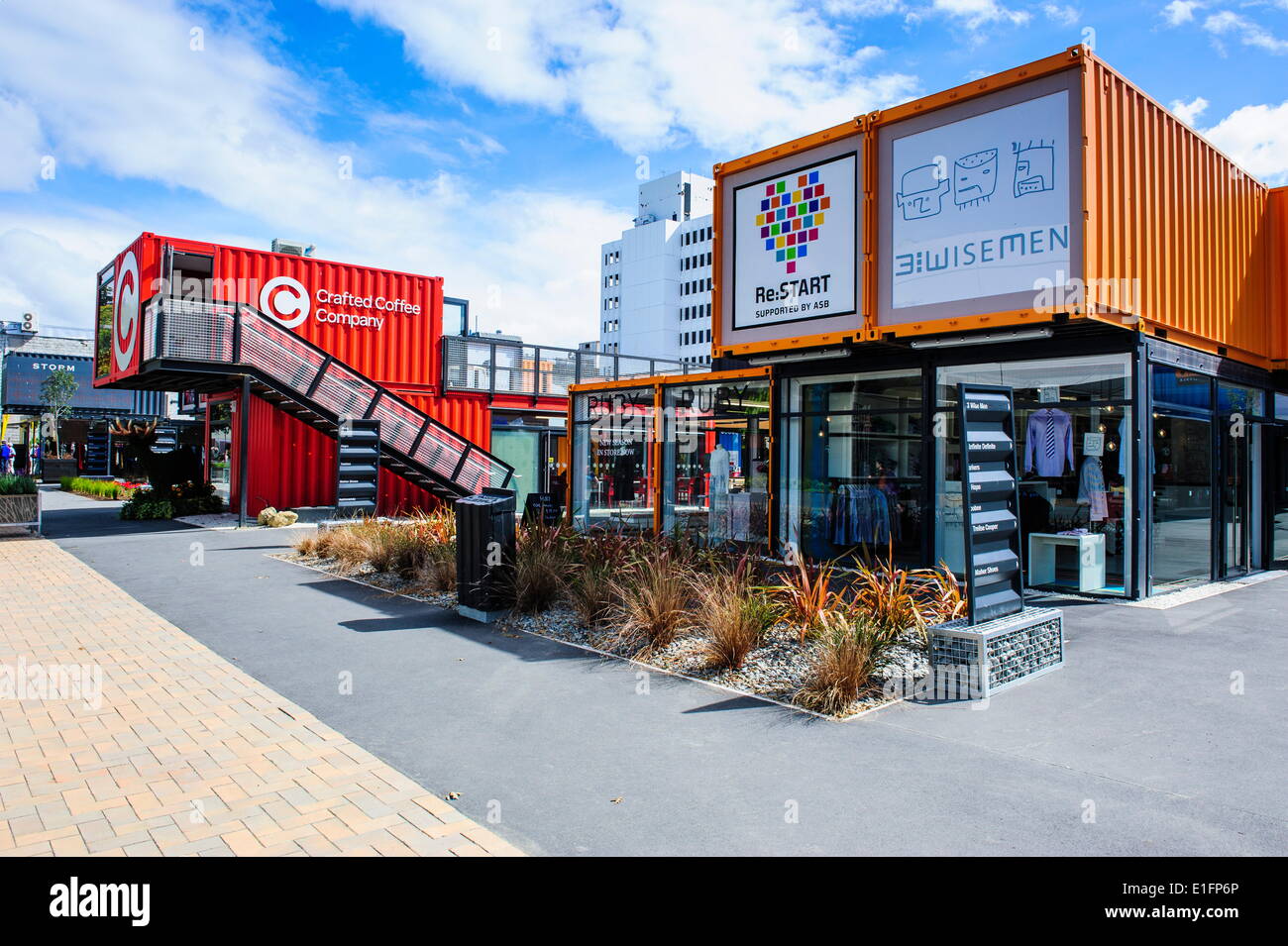 Rebuild center in containers in Christchurch, Canterbury, South Island