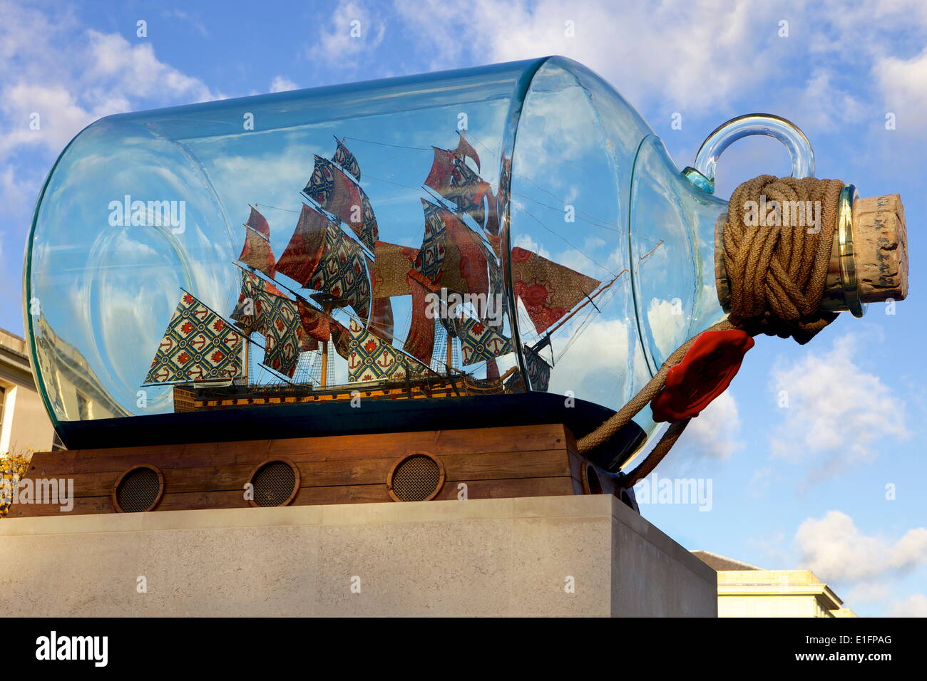 Ship in a bottle at the Maritime Museum, Greenwich, London, England, United Kingdom, Europe Stock Photo