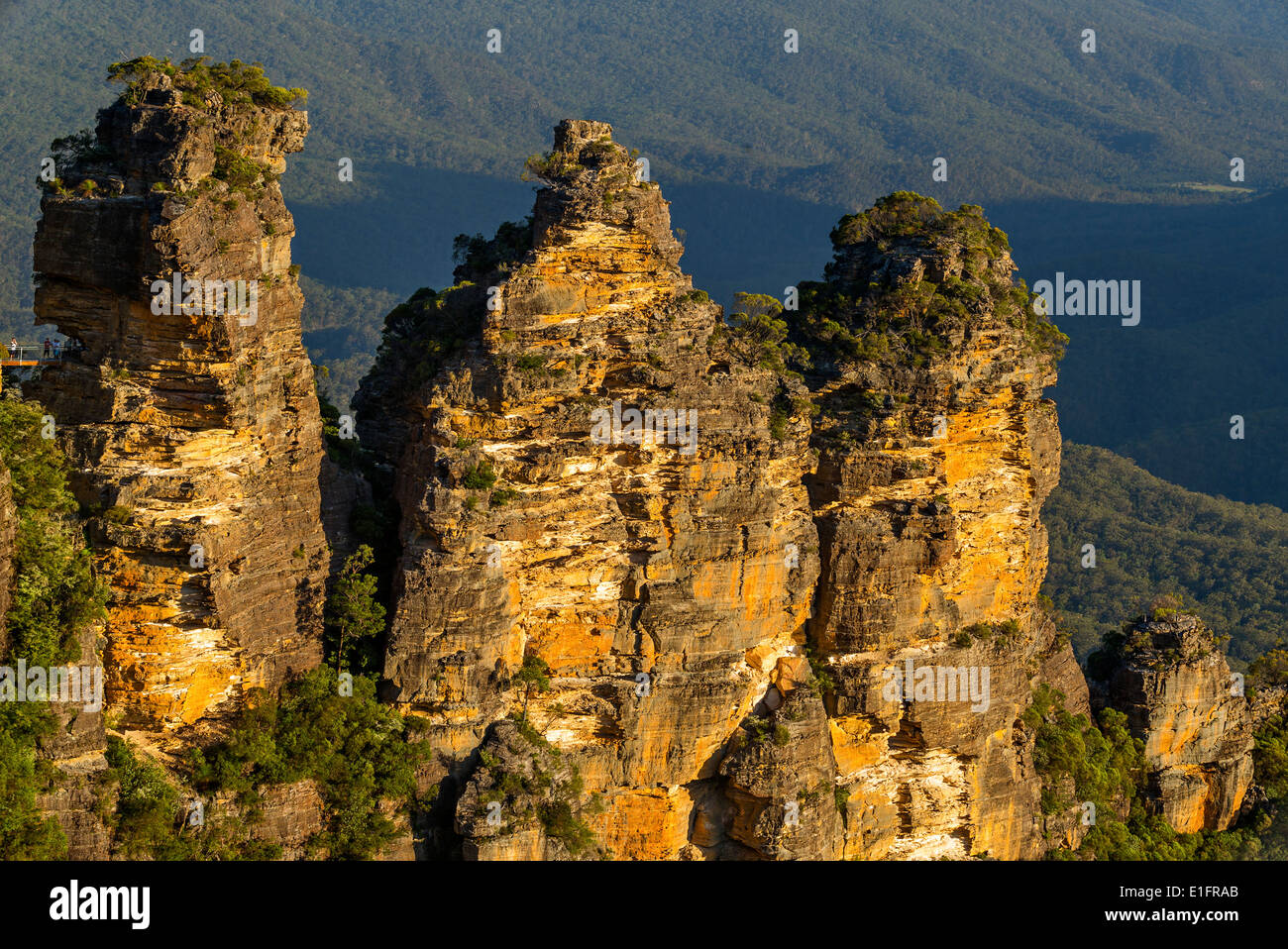 Three Sisters in the Blue Mountains, New South Wales, Australia Stock Photo