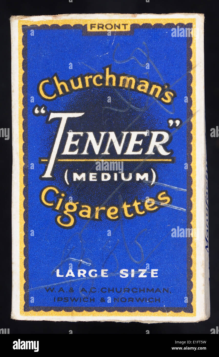 Tenner cigarettes small pack, front Stock Photo