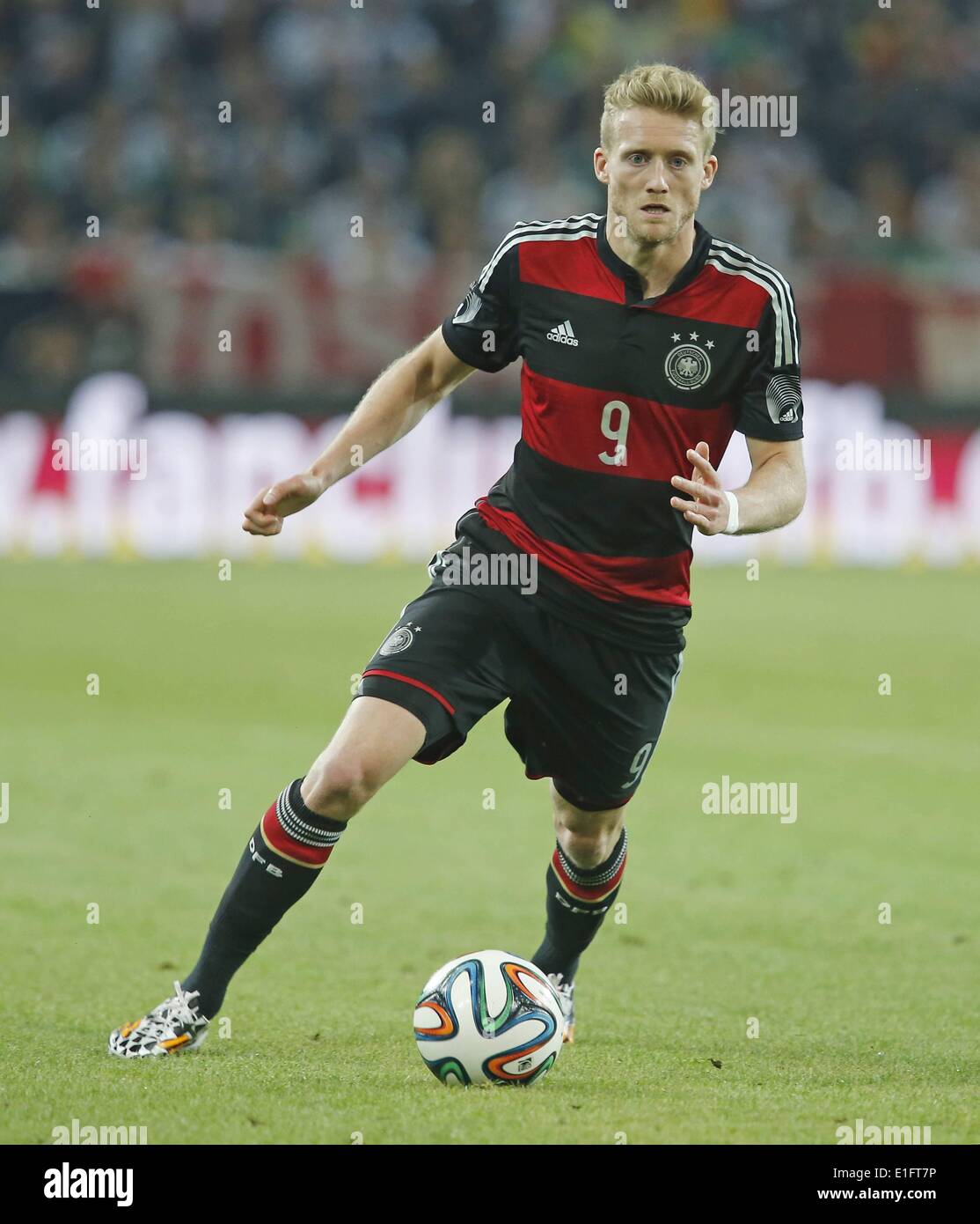 Borussia Park Moenchengladbach, Germany. 01st June, 2014. International football friendly Germany versus Cameroon preparations for the FIFA World Cup 2014 in Brazil. Andre Schurrle ger Credit:  Action Plus Sports/Alamy Live News Stock Photo