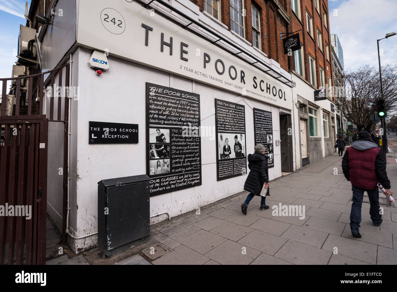 The Poor School is a drama school situated in King's Cross in London, UK Stock Photo