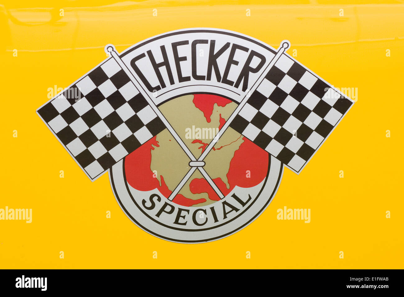 Abstract view of a New York Checker Taxi Cab Stock Photo