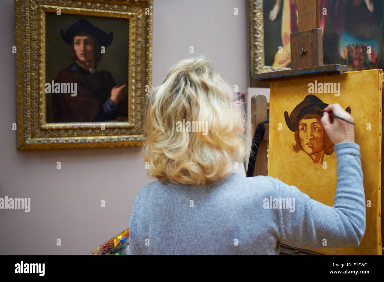 France, Paris, Louvre museum, copyist Stock Photo - Alamy