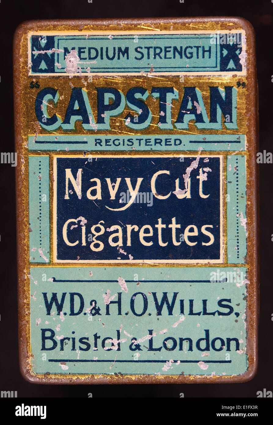 Capstan cigarettes tin, WD&HO Wills Stock Photo Alamy