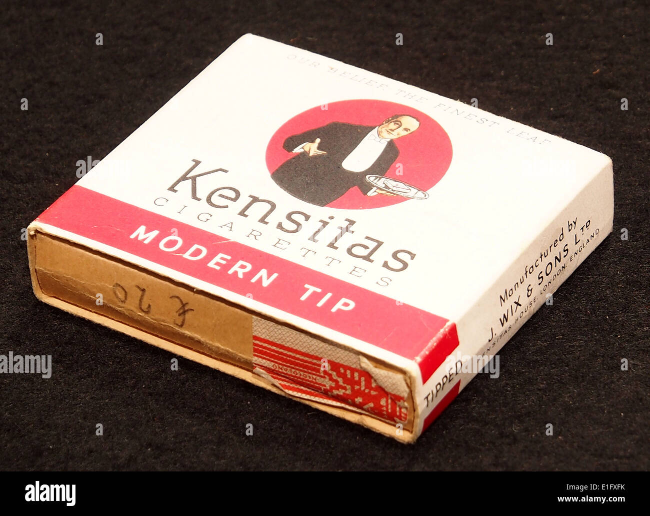 kensitas cigarette box The Kensitas cigarettes pack is a vintage cigarette packaging, representing  a popular British brand. It was known for its distinct packaging and became  a collectible item for tobacco enthusiasts Stock Photo -