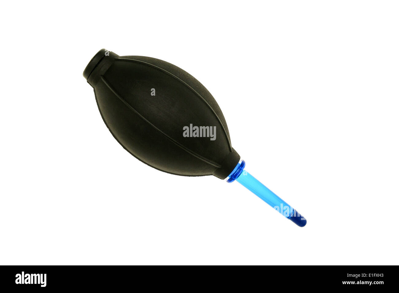 Black blower for cleaning the camera and sensor isolated with white background. Stock Photo