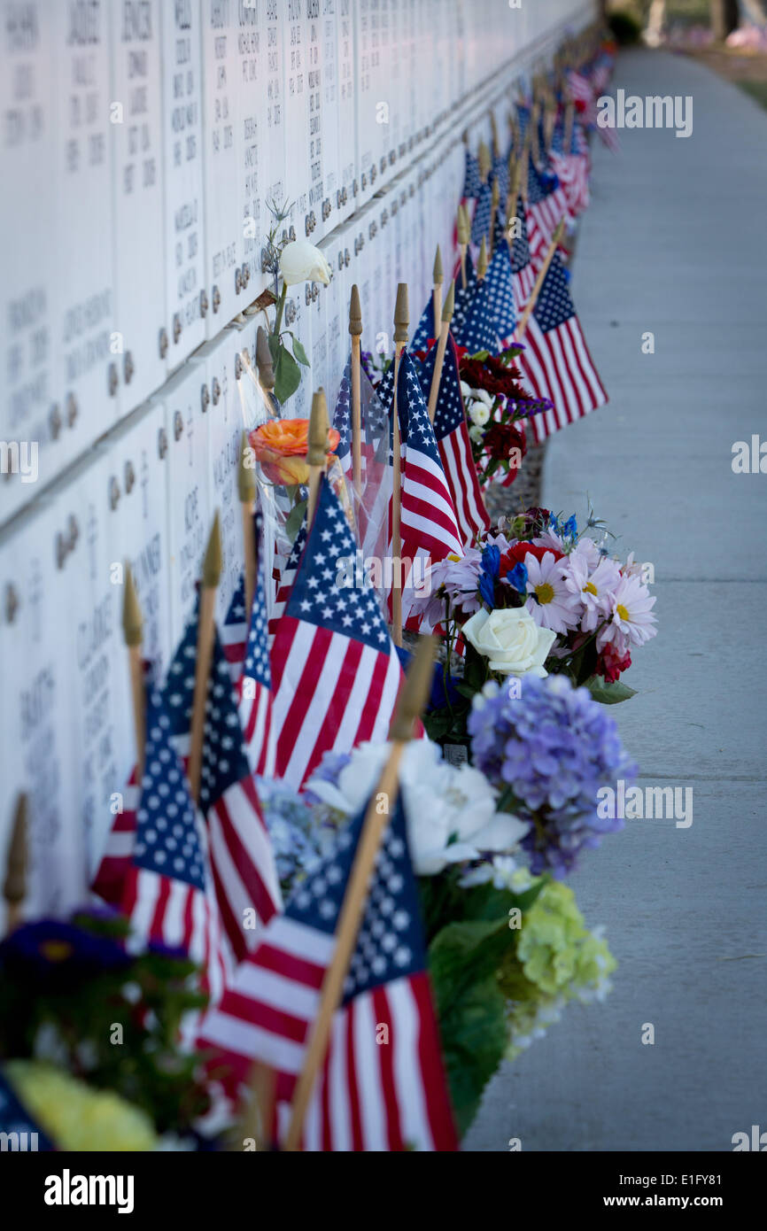 On Memorial Day tiny American flags are placed at each grave at Fort ...