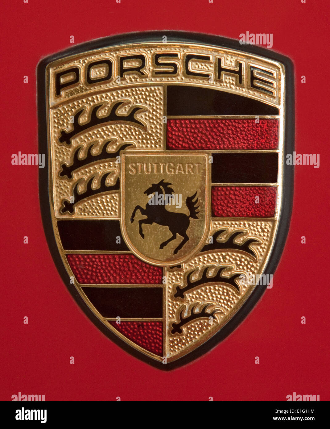 Porsche Badge Stock Photo