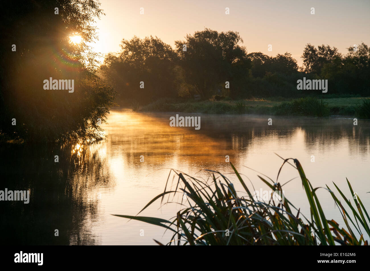 Sunrise at Zouch, Nottinghamshire England UK Stock Photo