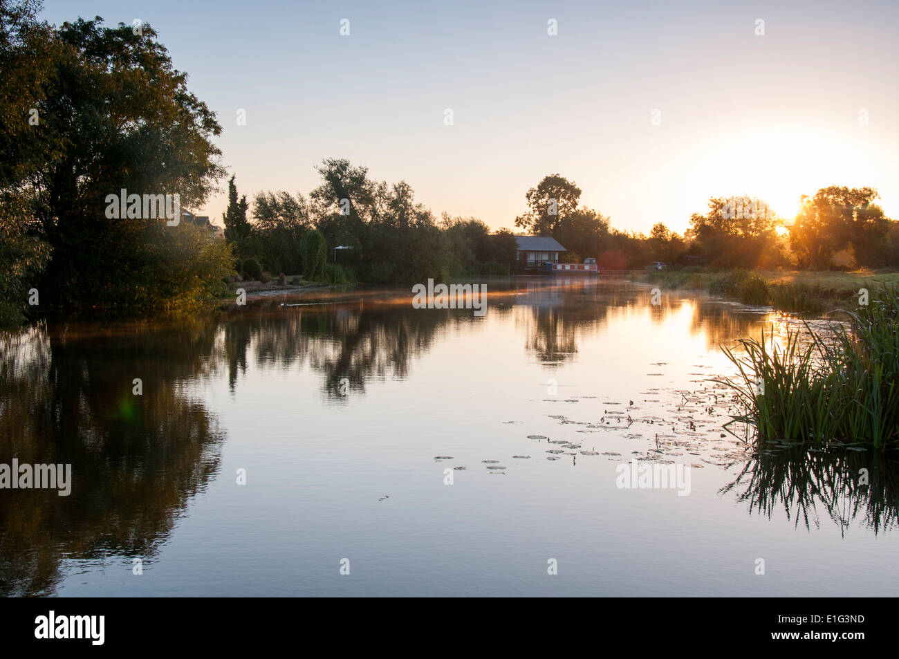 Sunrise at Zouch, Nottinghamshire England UK Stock Photo