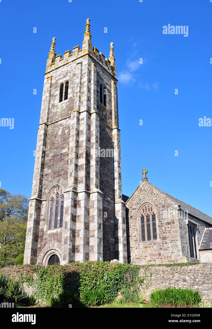 The Church of All Hallows, Broadwood Kelly, Devon, England, UK Stock