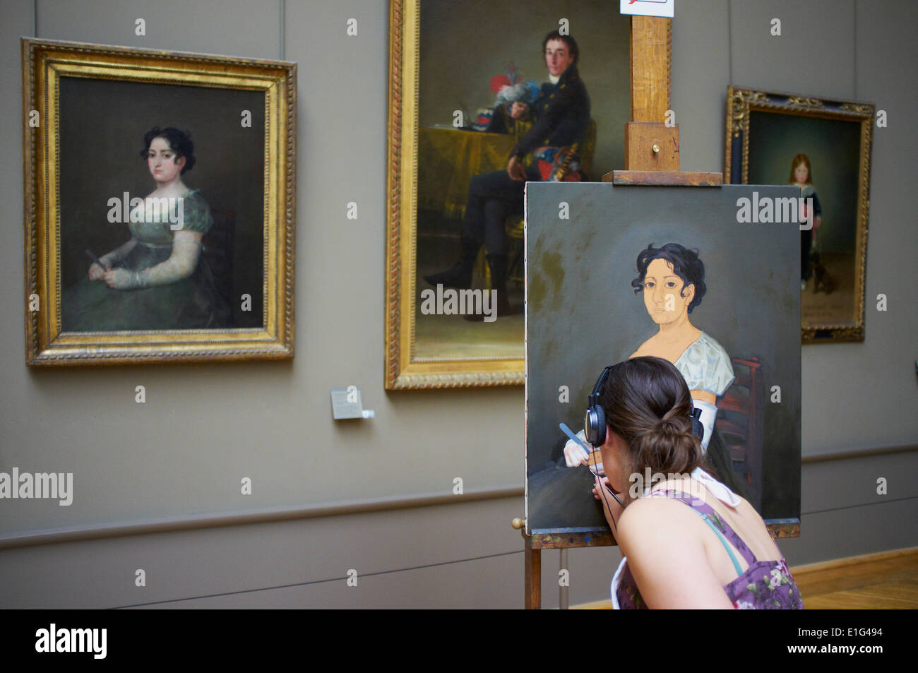 France, Paris, Louvre museum, copyist Stock Photo - Alamy