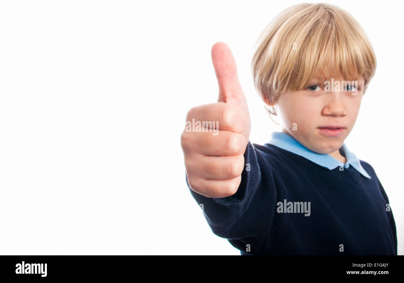 boy with thumb up Stock Photo - Alamy