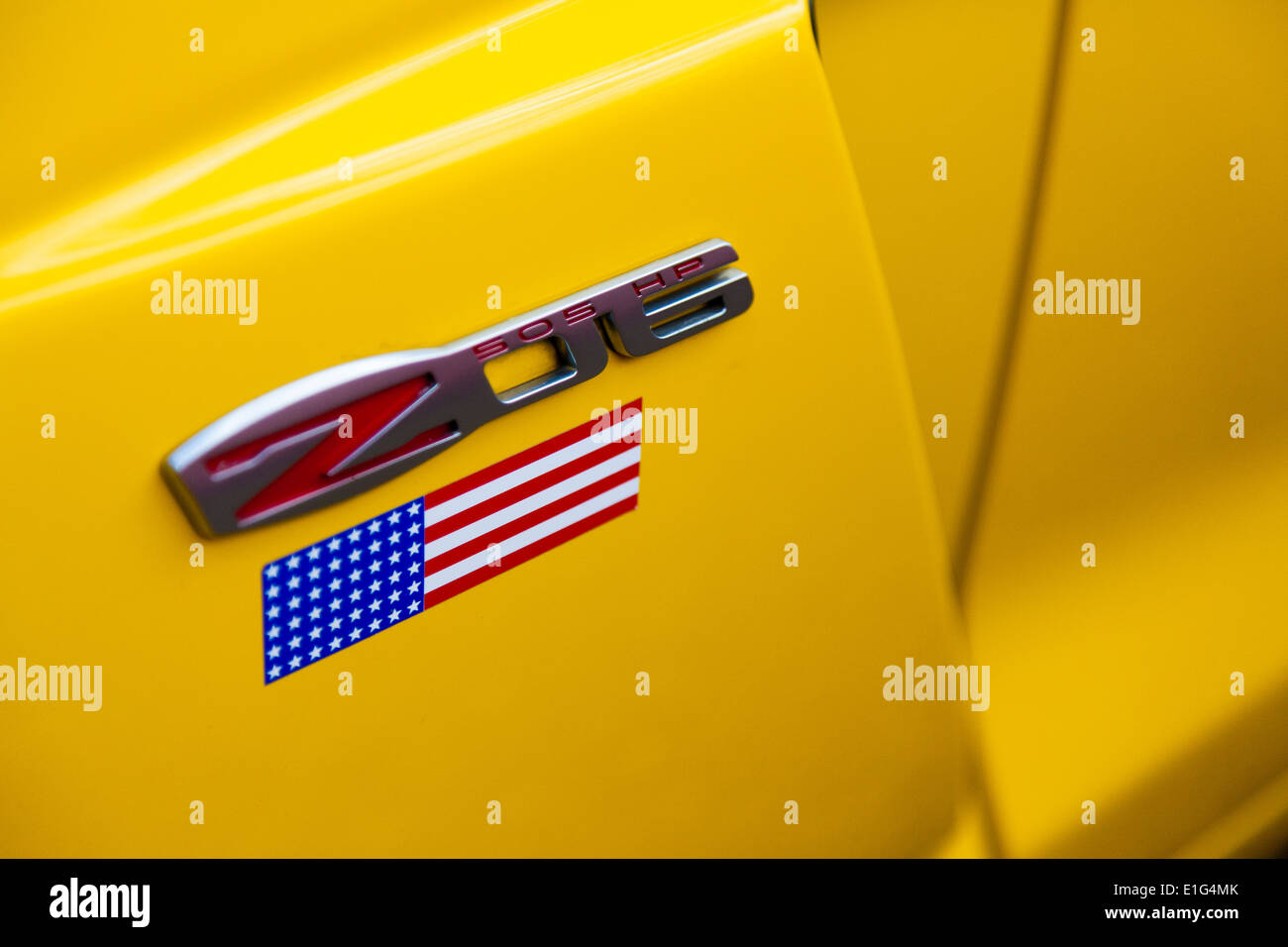 Chevrolet Corvette Z06 logo Stock Photo