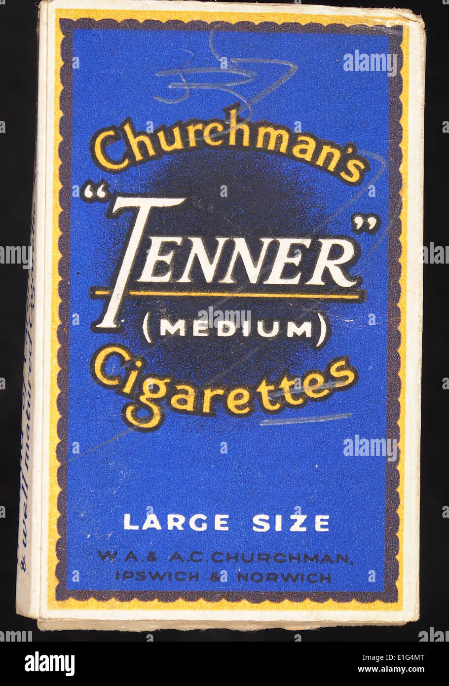 Tenner cigarettes small pack, back Stock Photo