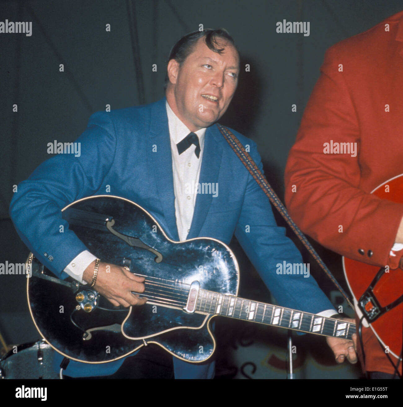 BILL HALEY AND HIS COMETS US rock n roll pop group in Holland in 1957 Stock Photo