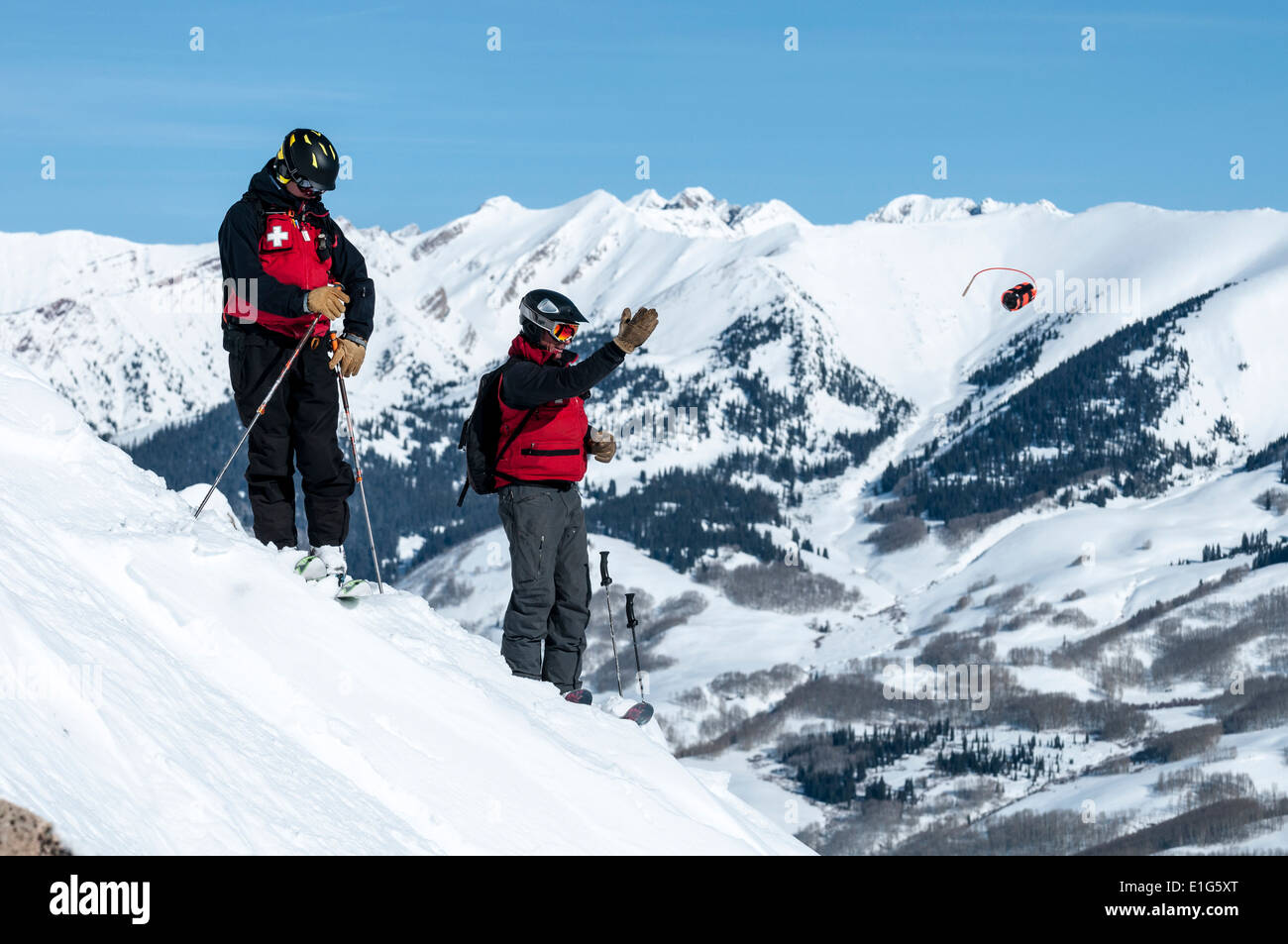 Crested butte colorado ski patroller hires stock photography and