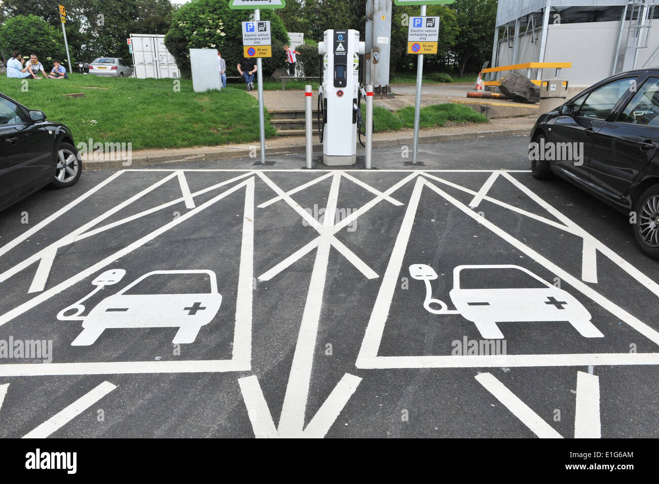 Ecotricity electric car charging points at Watford Gap service station