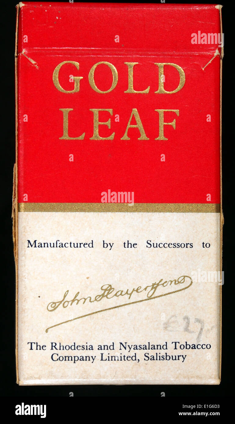 Gold Leaf cigarettes pack Stock Photo Alamy