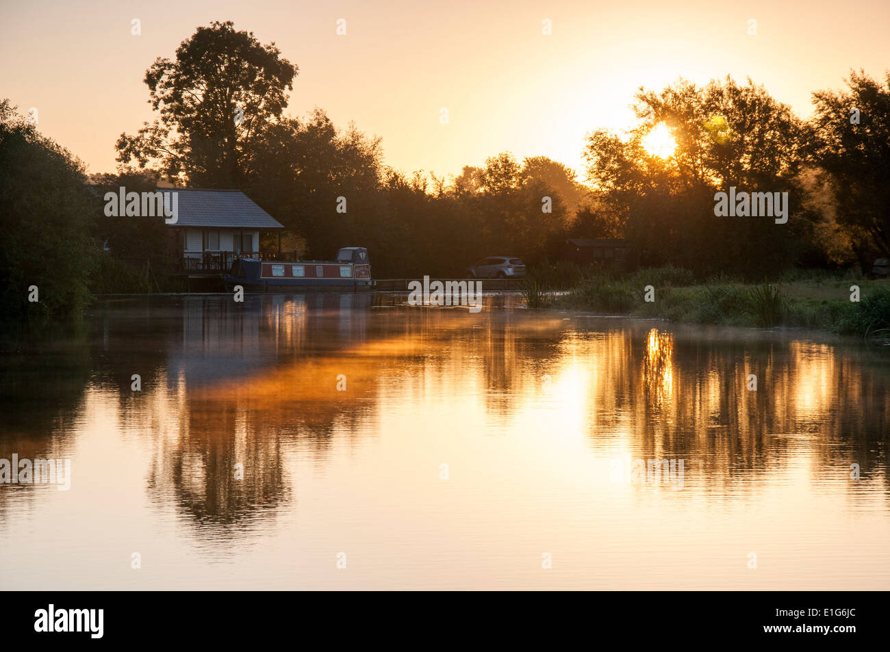 Sunrise at Zouch, Nottinghamshire England UK Stock Photo