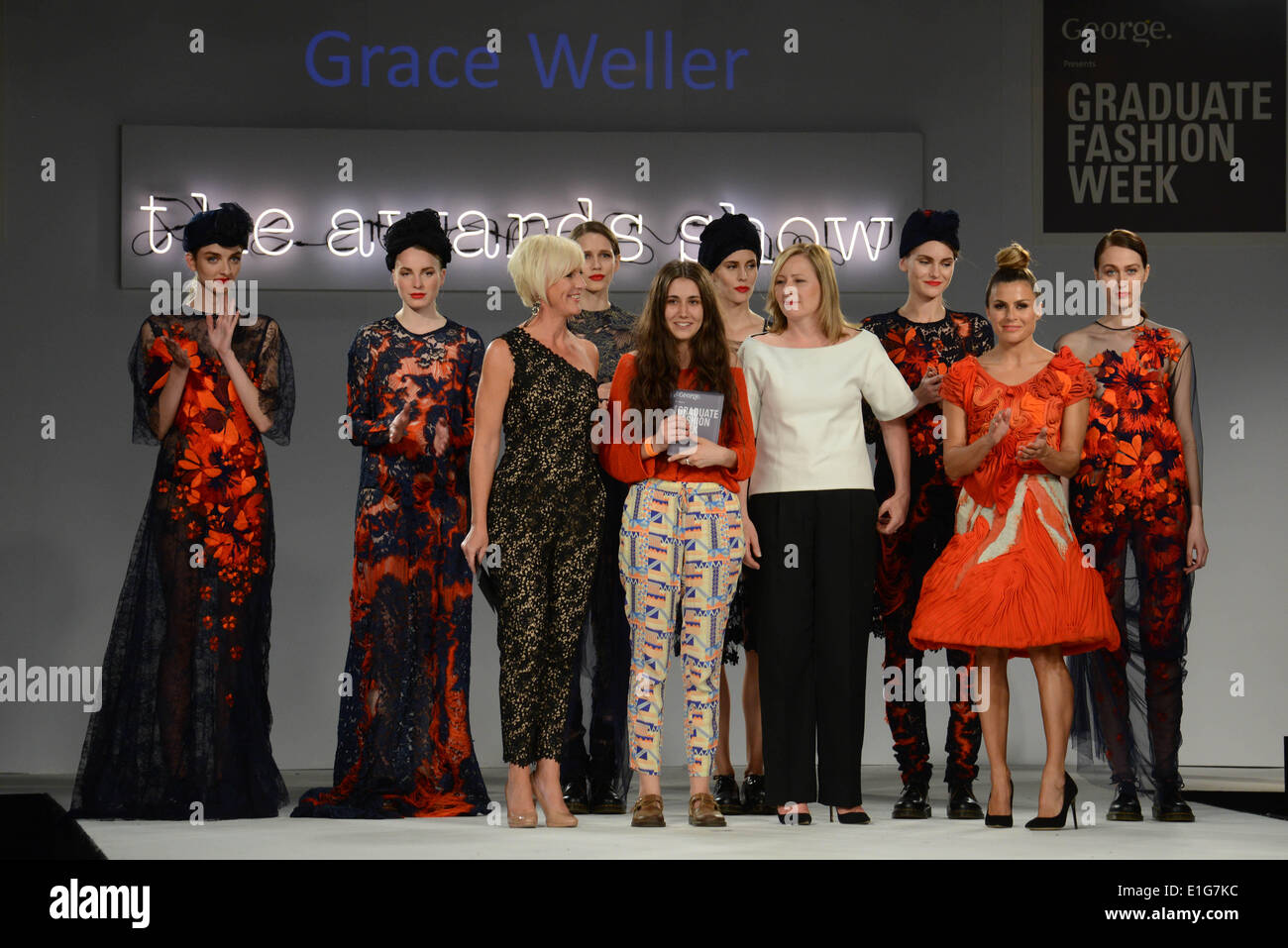 London, UK. 3rd June 2014.  Bath Spa University Designer Grace Weller is the winner of George £10,000 prize at the Graduate Fashion Week  Awards at The Old Brewery in London. Credit:  See Li/Alamy Live News Stock Photo