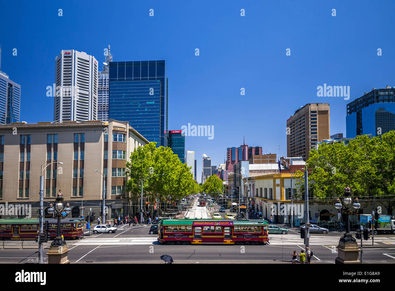 Melbourne City Sights Stock Photo