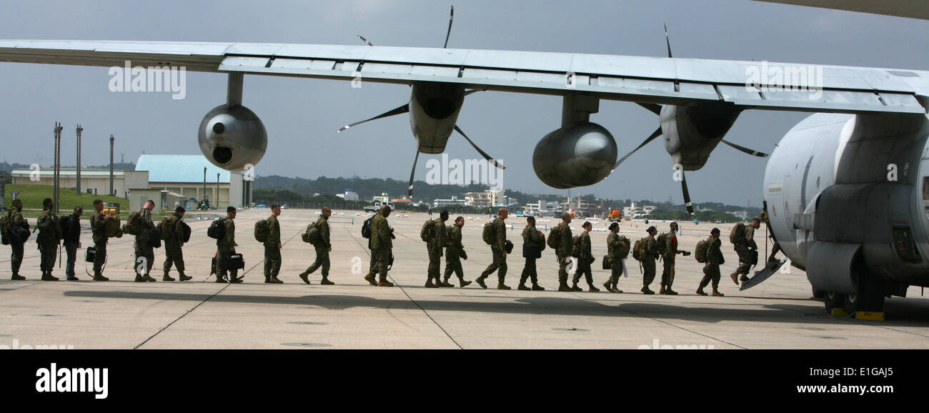 U.S. Marines assigned to Marine Aircraft Group (MAG) 36, 1st Marine