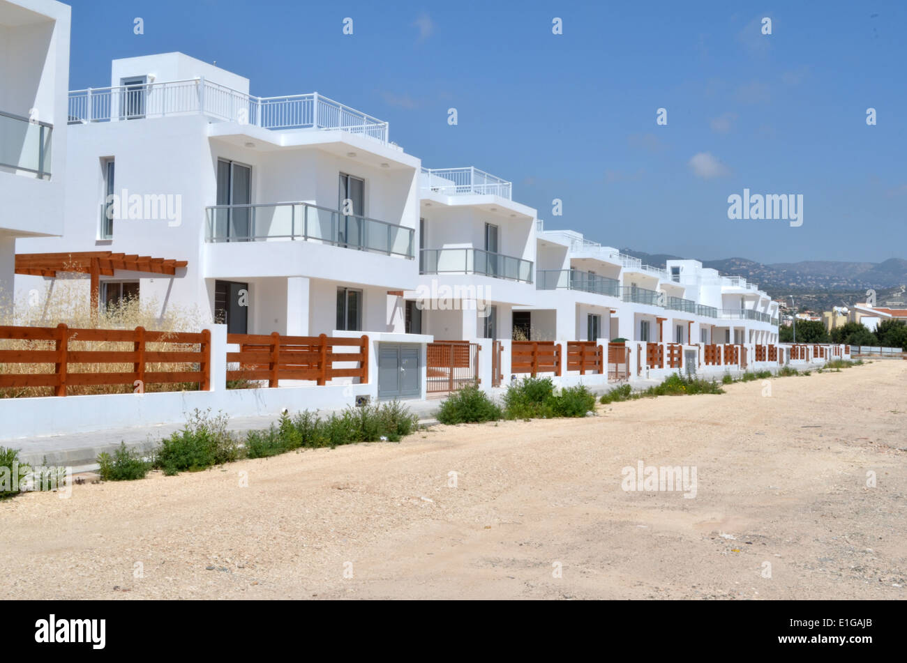 Bright white flats at Coral Bay, Cyprus Stock Photo Alamy