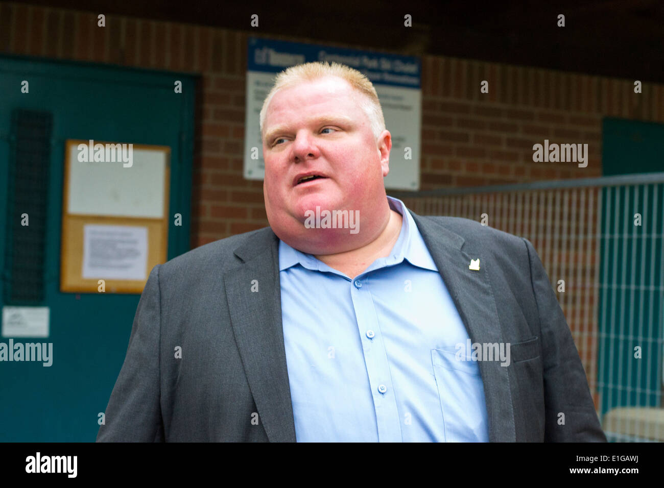 Ford Fest turnout shows Mayor Rob Ford remains a rock star to his fans  Hundreds show up to munch on free food, enjoy free music Stock Photo