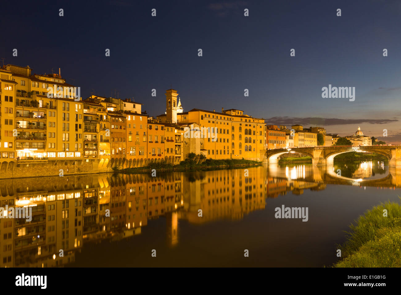 Arno River, Ponte Santa Trinita, Florence, Tuscany, Italy Stock Photo