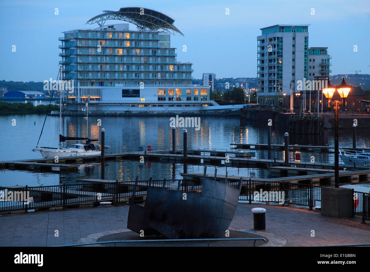 UK, Wales, Cardiff, Bay, St David's Hotel, general view, skyline, Stock Photo