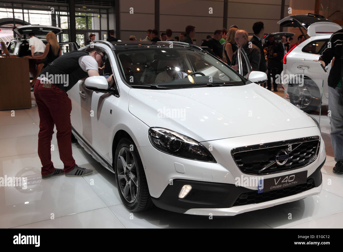 Volvo V40 Cross Country at the AMI - Auto Mobile International Trade Fair on June 1st, 2014 in Leipzig, Saxony, Germany Stock Photo