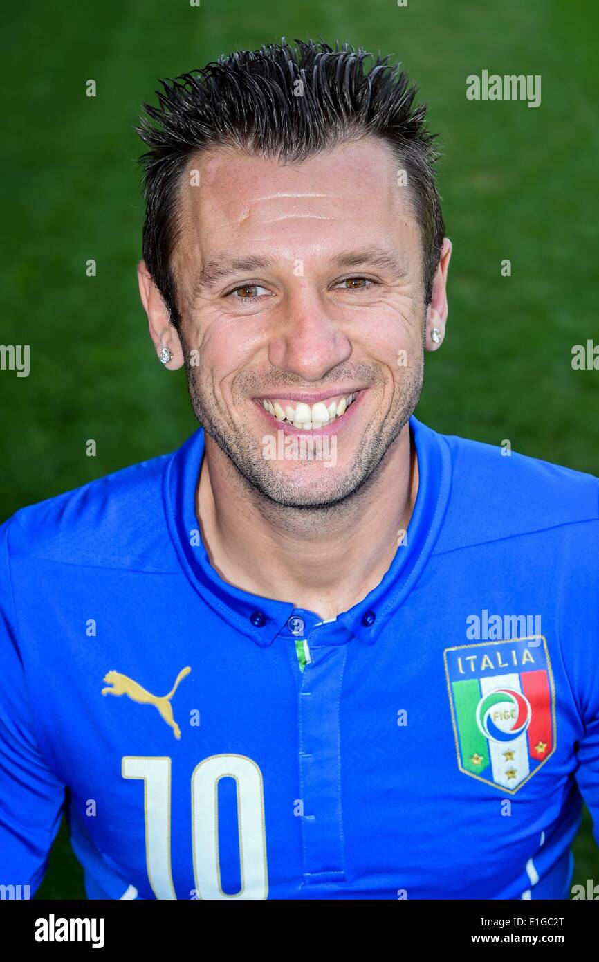 Florence, Italy. 3rd June, 2014. Antonio Cassano (ITA) Football/Soccer : Italy team official photo session for the FIFA World Cup Brazil 2014 at Coverciano in Florence, Italy . © Maurizio Borsari/AFLO/Alamy Live News Stock Photo