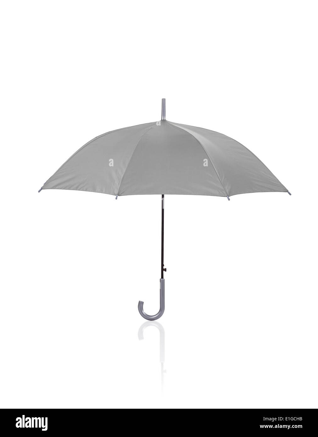 open gray umbrella isolated on white background Stock Photo Alamy