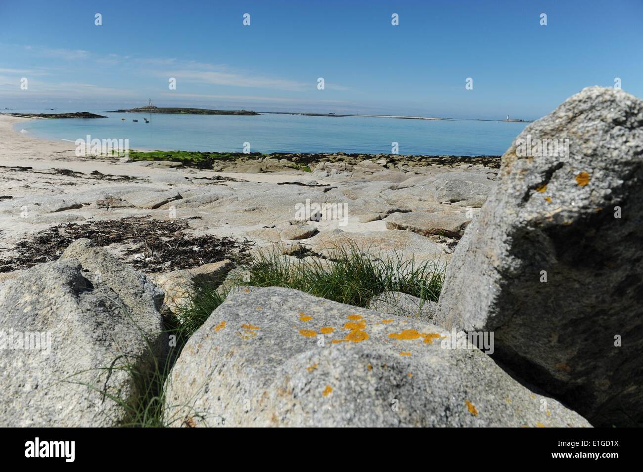 The Glénan islands (French: Îles des Glénan or Archipel des Glénan, Breton: Inizi Glenan) are an archipelago located off the coast of France. Finistere, Brittany, France, 28.May 2014. Photo: Frank May/picture alliance Stock Photo