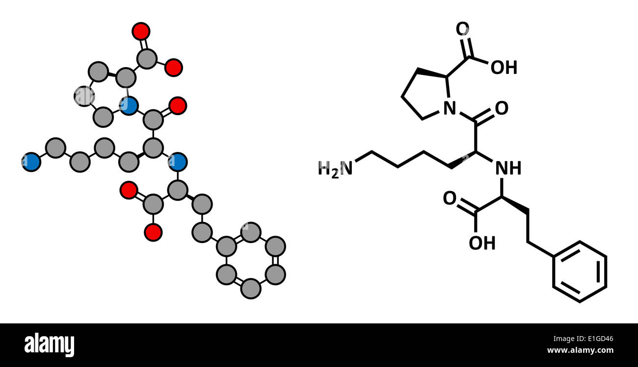 Lisinopril hypertension or high blood pressure drug (ACE inhibitor