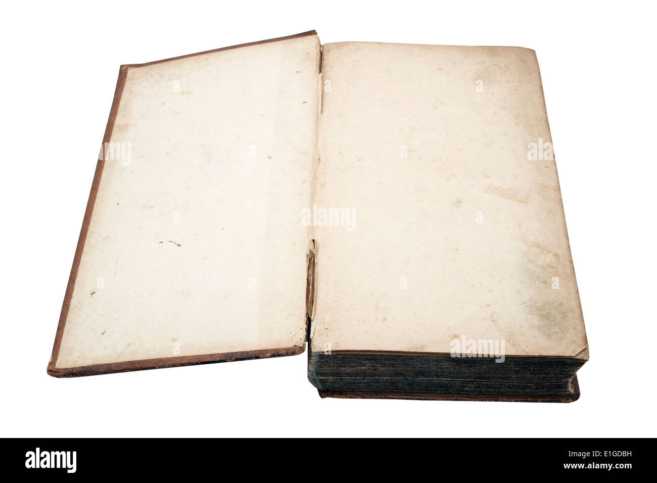 Old book isolated on white background Stock Photo - Alamy