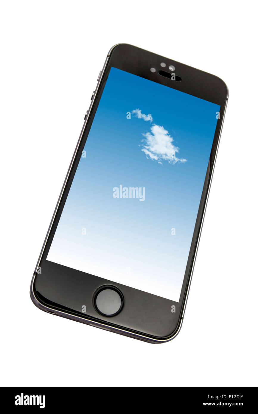 IPHONE 5S isolated on white background Stock Photo Alamy