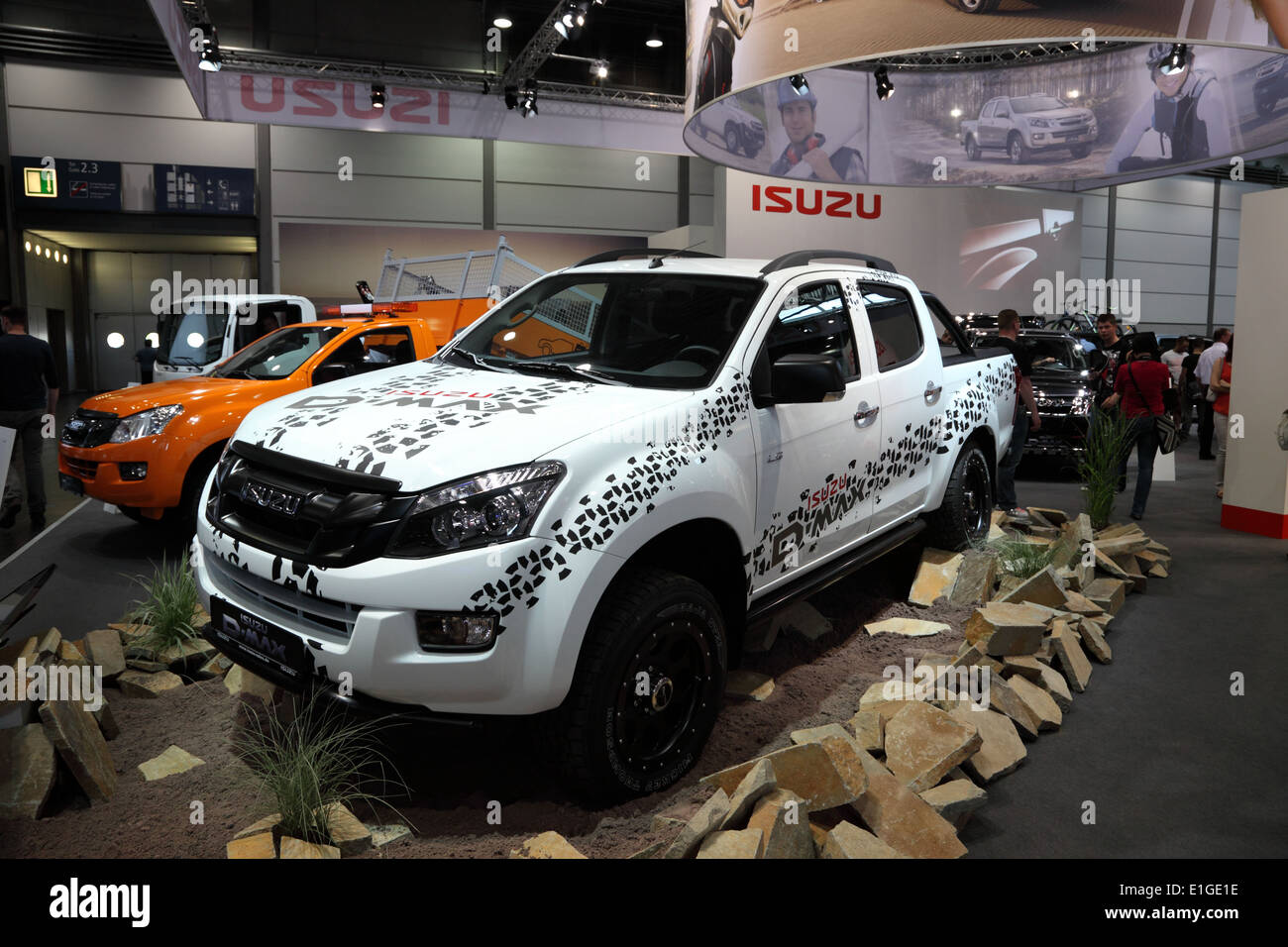 ISUZU D-MAX 4x4 pickup truck at the AMI - Auto Mobile International Trade Fair on June 1st, 2014 in Leipzig, Saxony, Germany Stock Photo