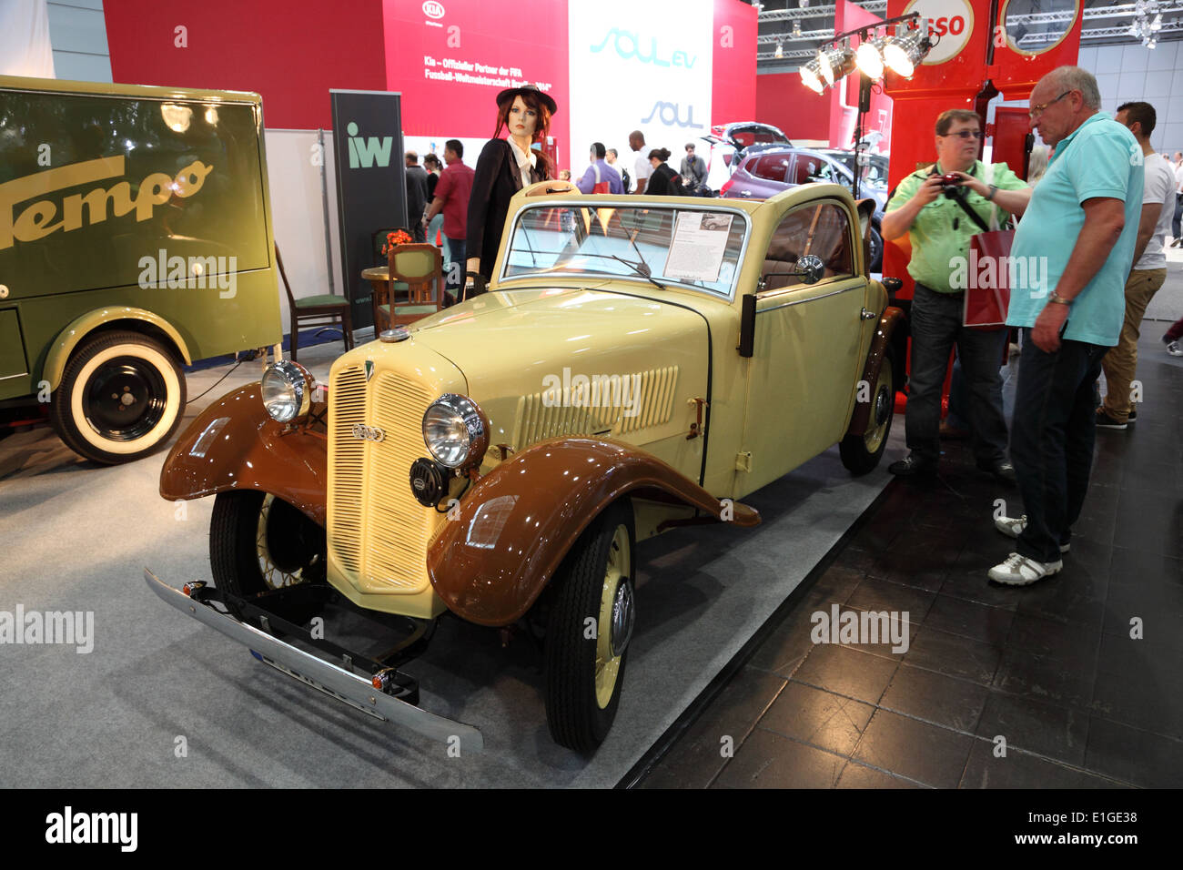 Restored Auto Union Car at the AMI - Auto Mobile International Trade Fair on June 1st, 2014 in Leipzig, Saxony, Germany Stock Photo