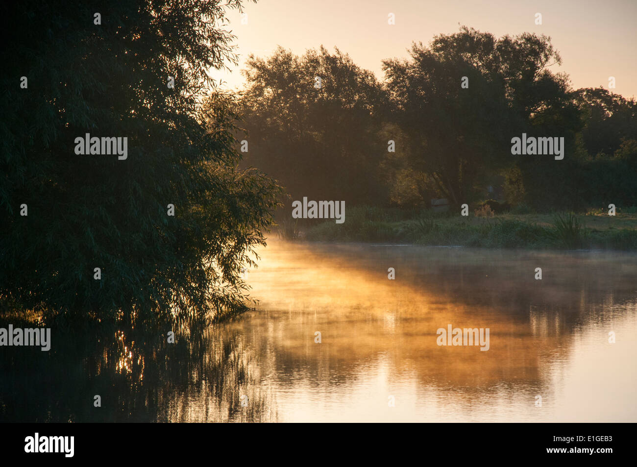 Sunrise at Zouch, Nottinghamshire England UK Stock Photo