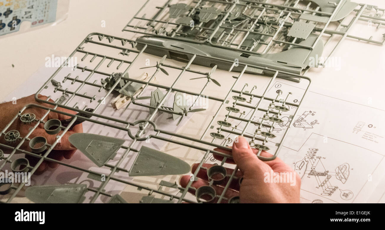 aircraft model making hobby Stock Photo Alamy