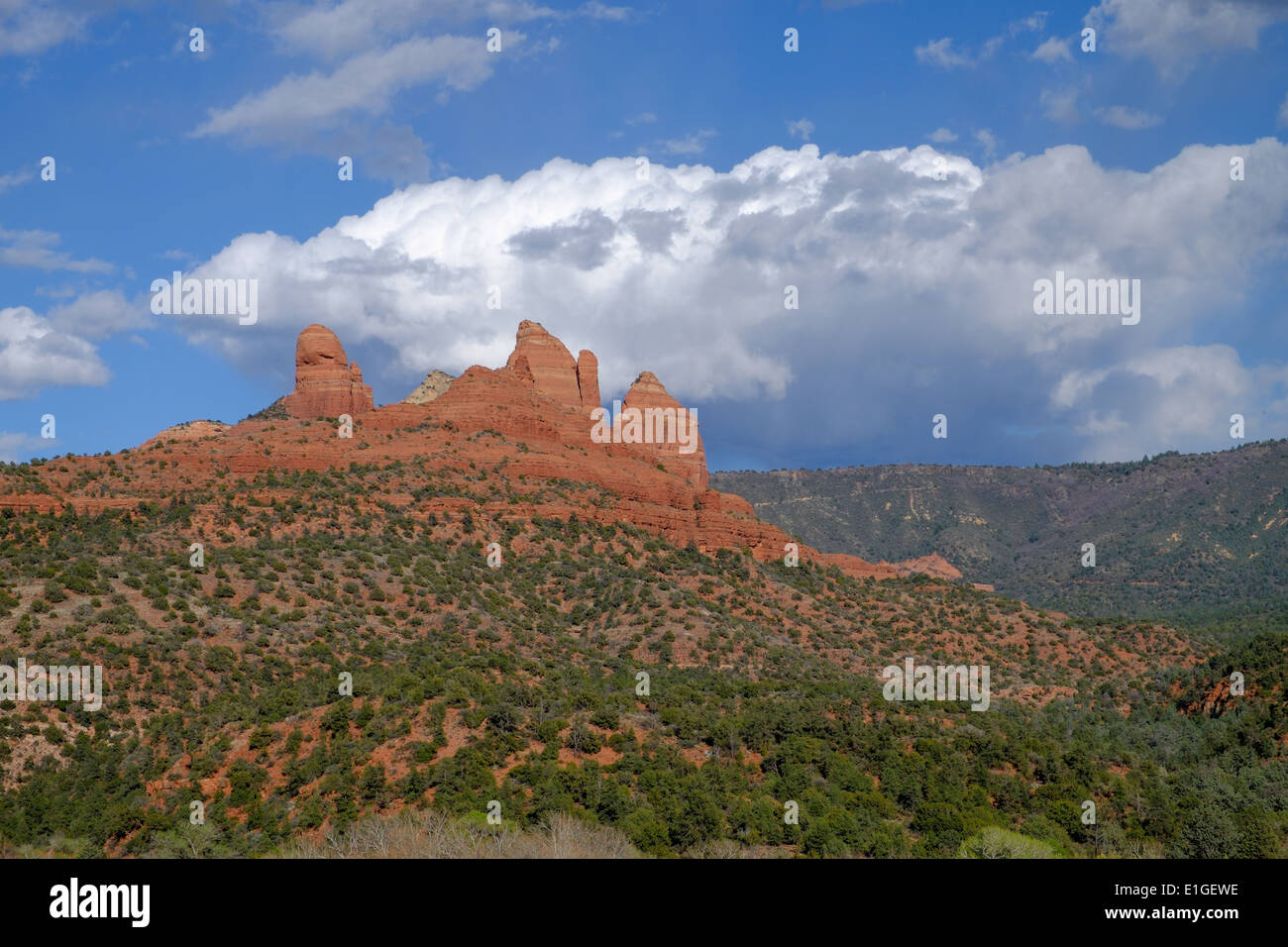 Red sandstone rock formations at Sedona, Arizona, USA. Stock Photo