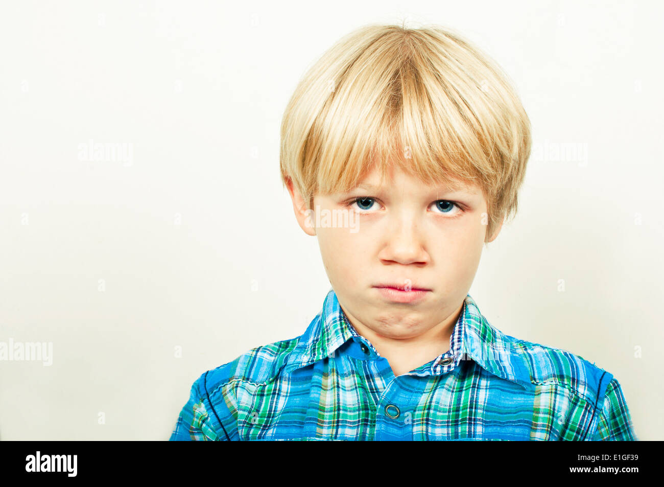 Angry kid Stock Photo