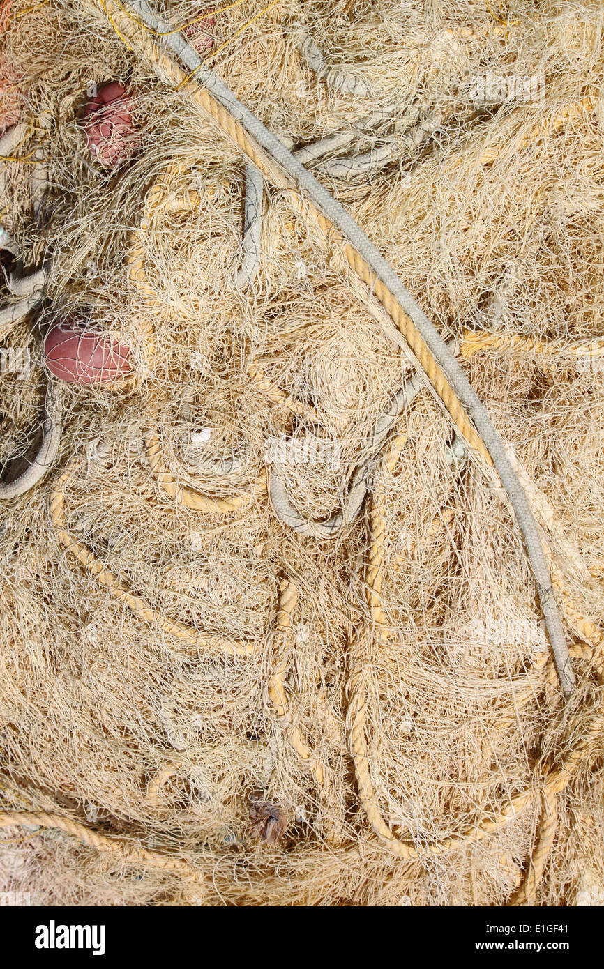 Bunch of fishing nets Stock Photo