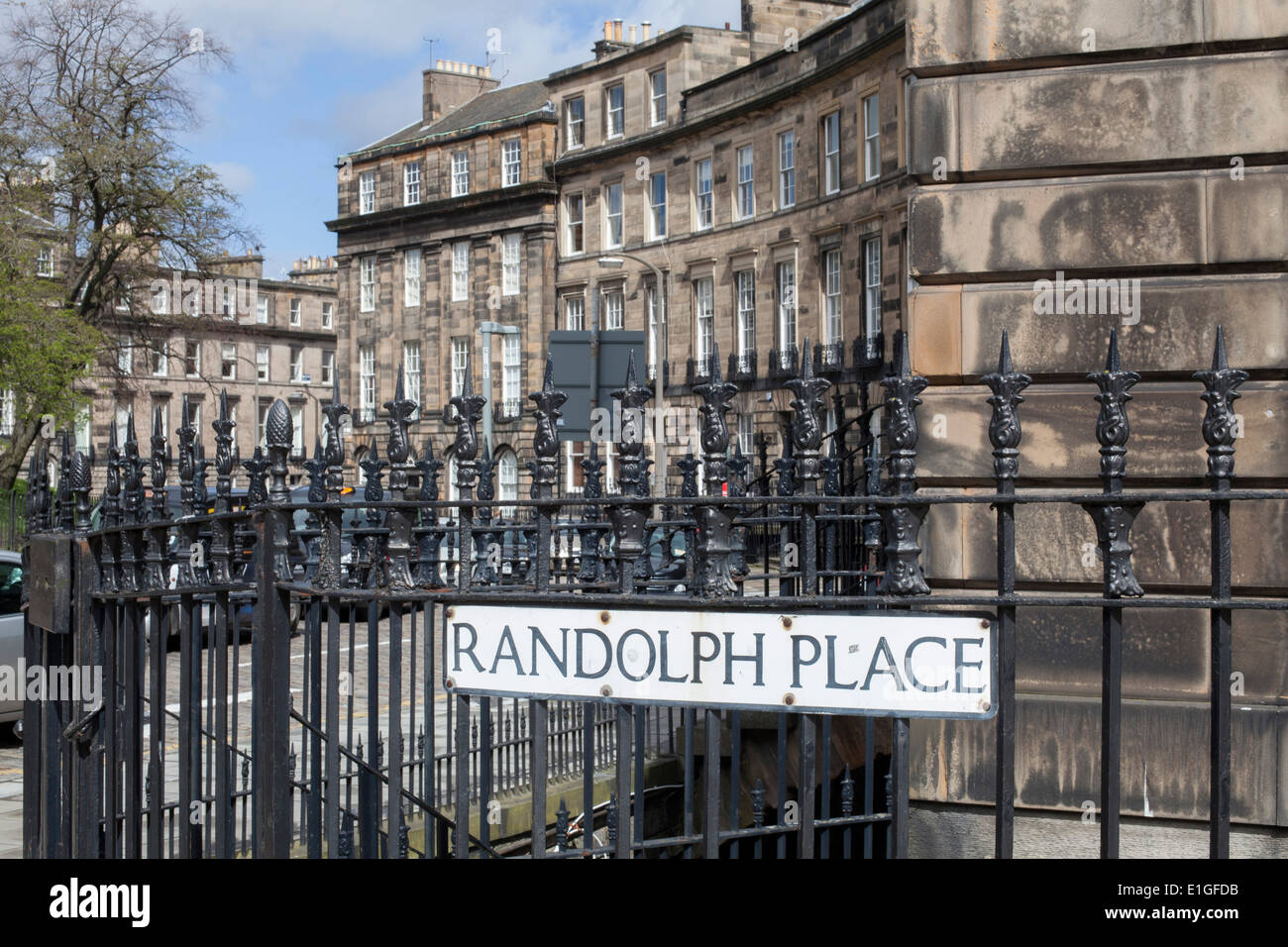 Randolph Place in Edinburgh, Scotland Stock Photo