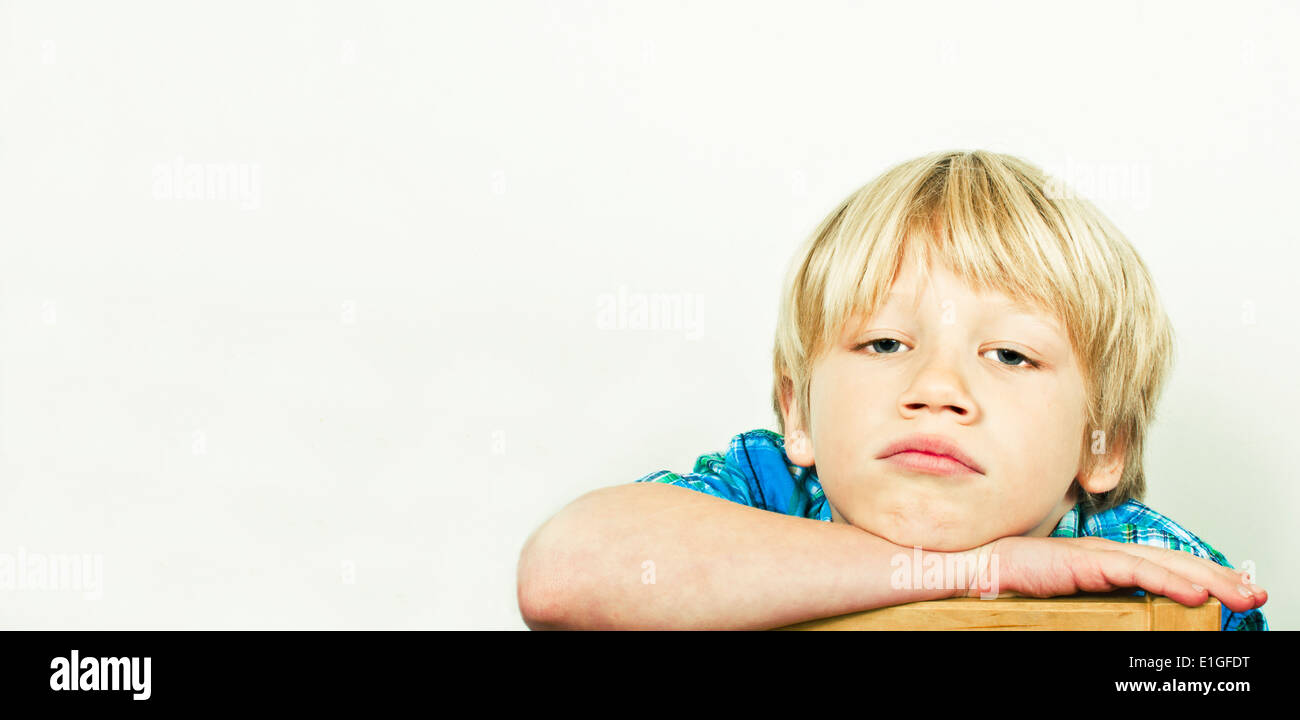 Bored and angry child Stock Photo