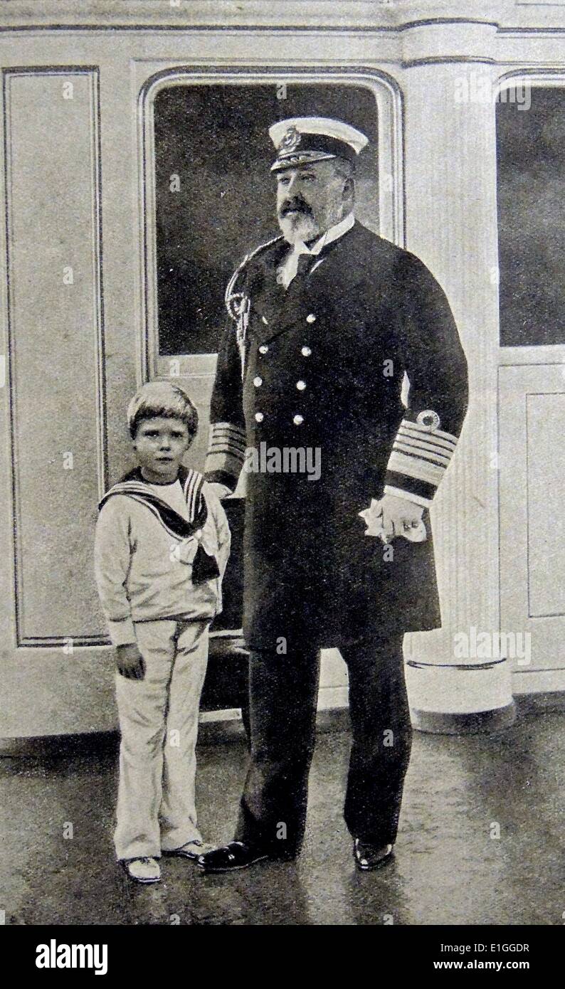Photograph of King Edward VII(1841 - 1910) and a six year