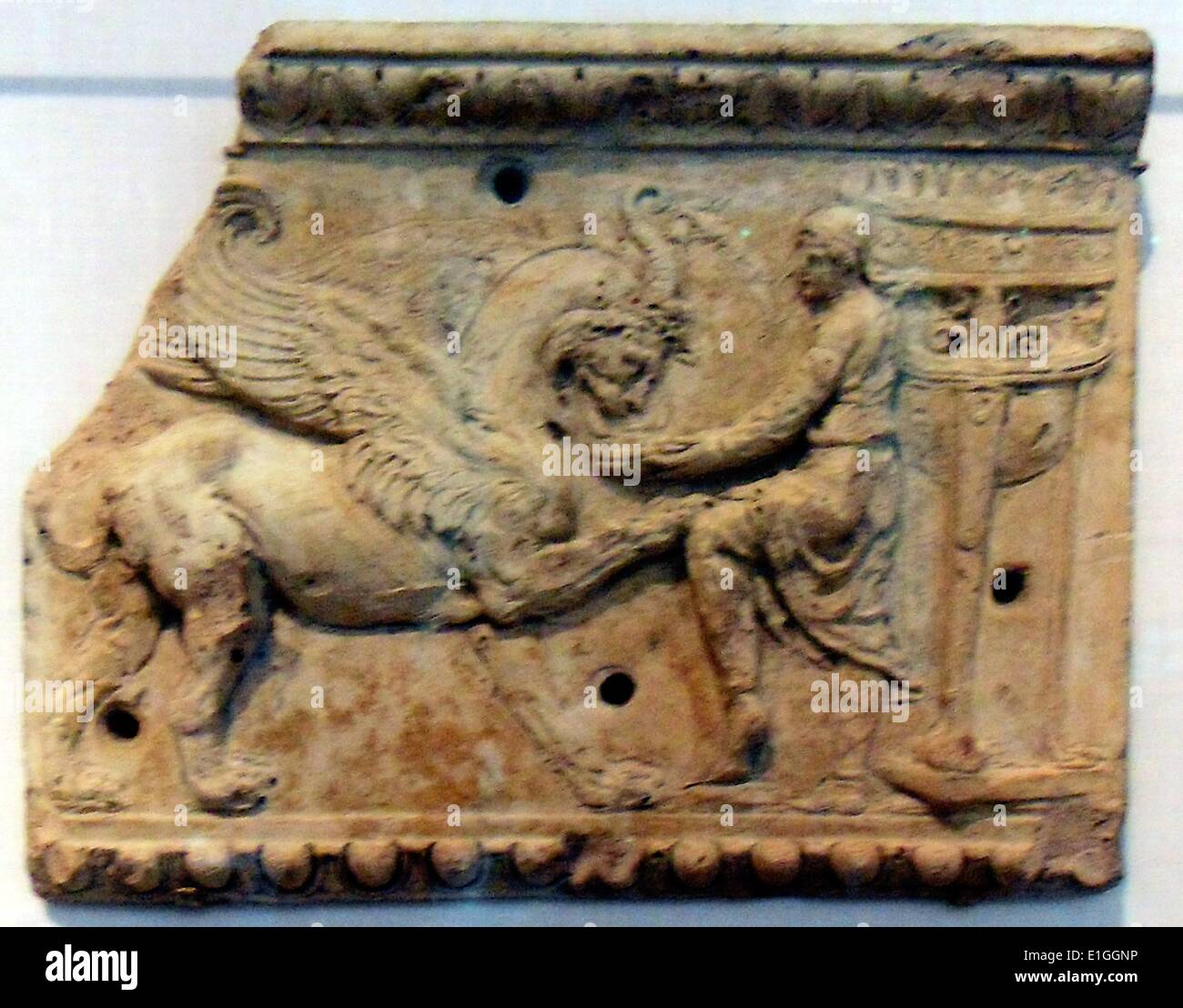 Six terracotta plaques, Roman, Augustan or Julio Claudian, 27 B.C. - A.D. 68. Stock Photo